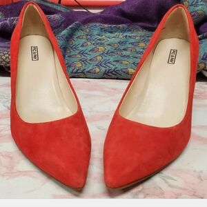 Pick & PAY Red Suede Heels New no box no tags size 9